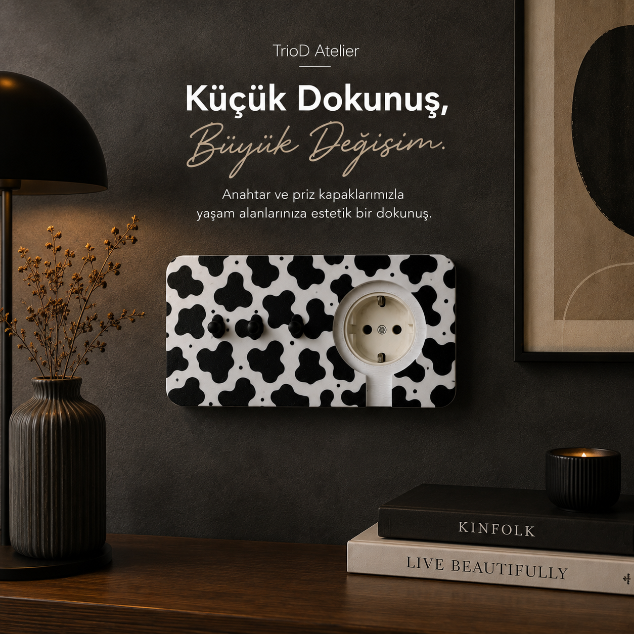 İkili Duvar Anahtar Priz Kaplamaları