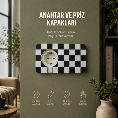 İkili Duvar Anahtar Priz Kaplamaları