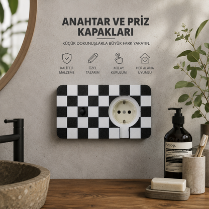 İkili Duvar Anahtar Priz Kaplamaları