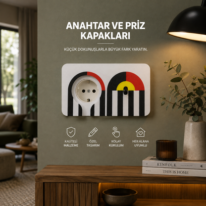 İkili Duvar Anahtar Priz Kaplamaları