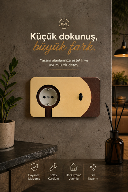 İkili Duvar Anahtar Priz Kaplamaları