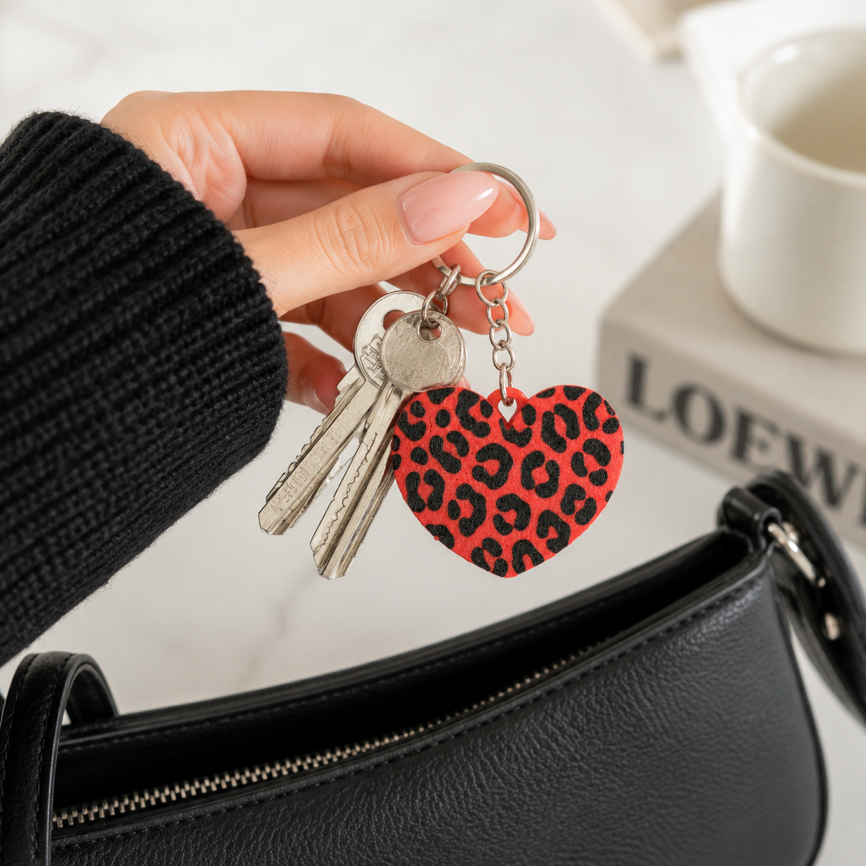 Blue Heart - Keychain with Bottle Opener
