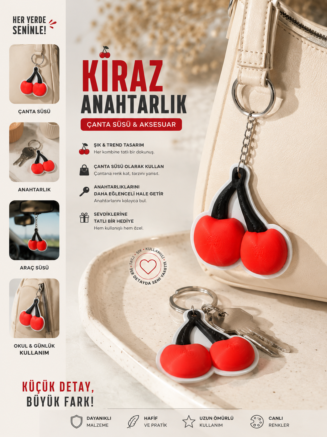 Blue Heart - Keychain with Bottle Opener